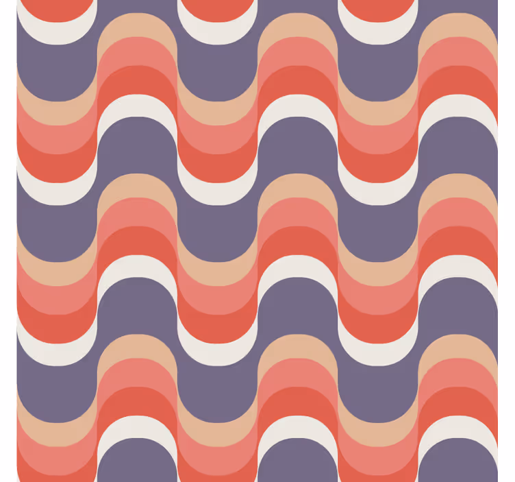 Papel tapiz geométrico diseño de patrón ondulado - TenVinilo