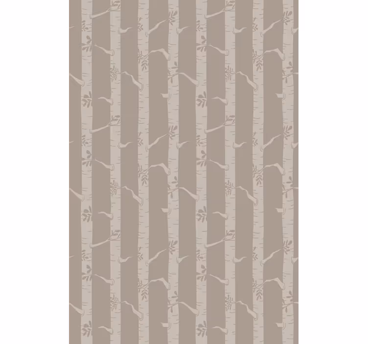 Papel tapiz árboles diseño escandinavo de árboles delgados - TenVinilo