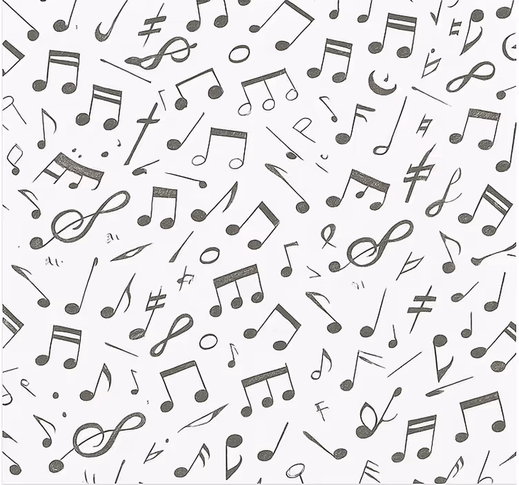 Papel tapiz juvenil patrón de notas musicales - TenVinilo