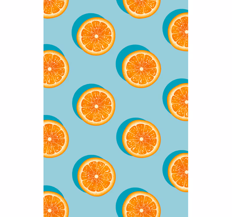 Papel tapiz cocina motivo rodajas de cítricos - TenVinilo