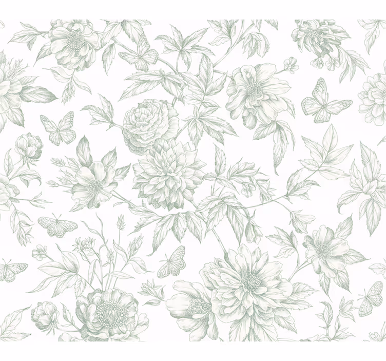 Papel tapiz recámara matrimonial flores en flor - TenVinilo