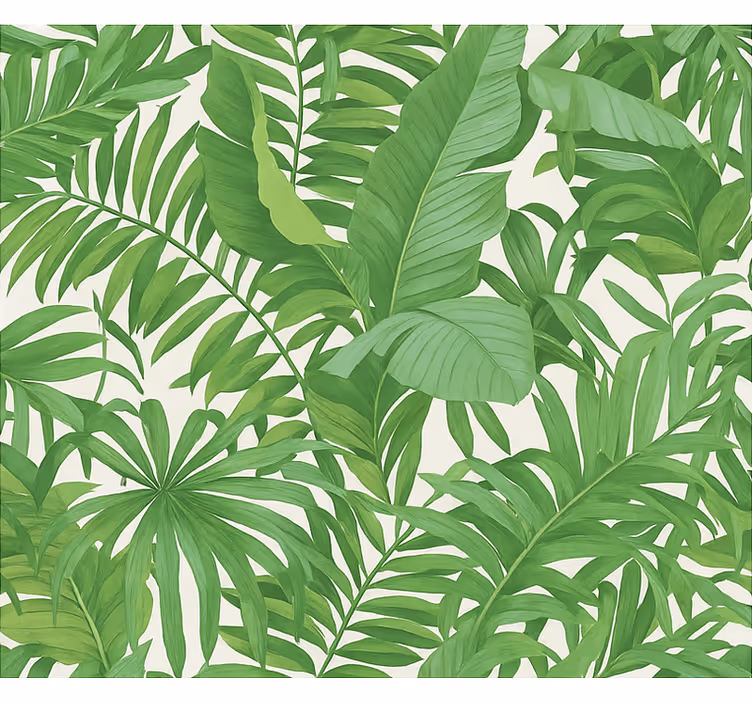 Papel tapiz para sala hoja tropical - TenVinilo