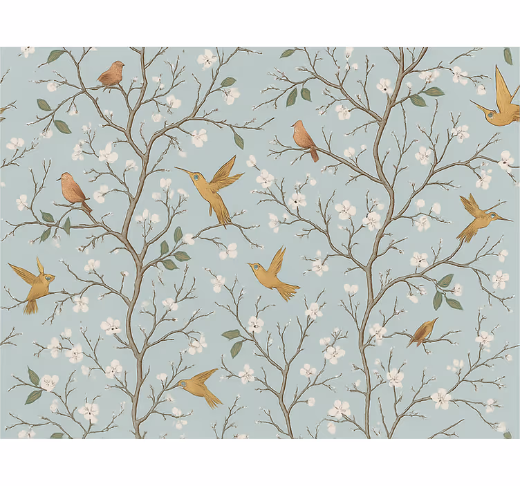 Papel tapiz recámara matrimonial primavera elegante - TenVinilo