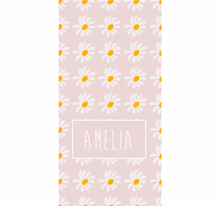 Papel tapiz floral ilustración de flores bohemias - TenVinilo