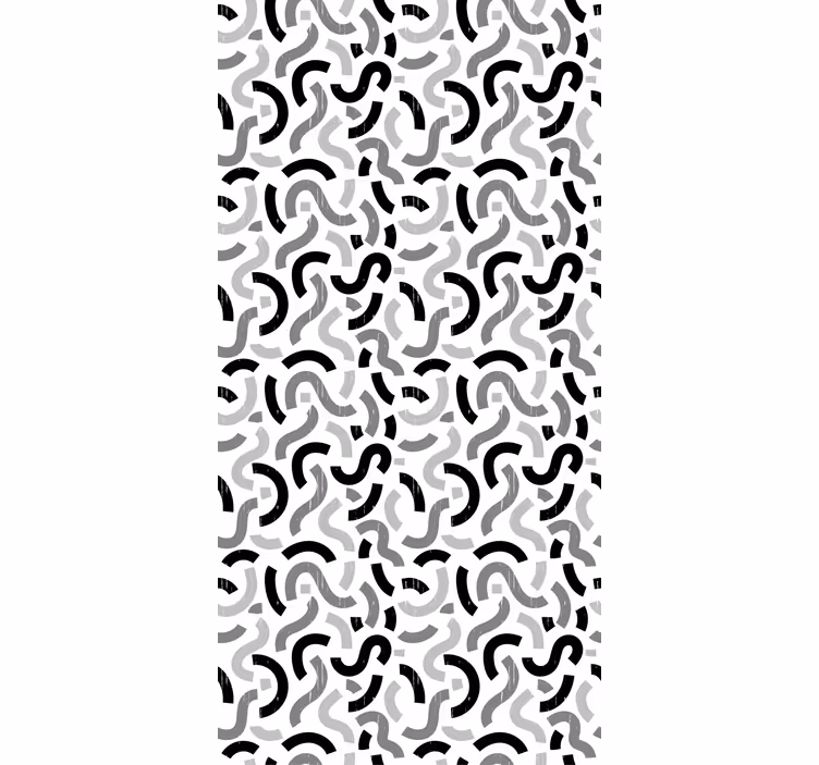Papel tapiz recámara matrimonial formas en blanco y negro - TenVinilo