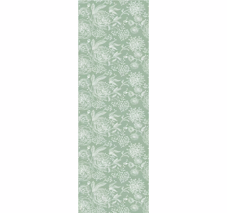 Papel tapiz para recámara estilo grandmillenial floral verde - TenVinilo
