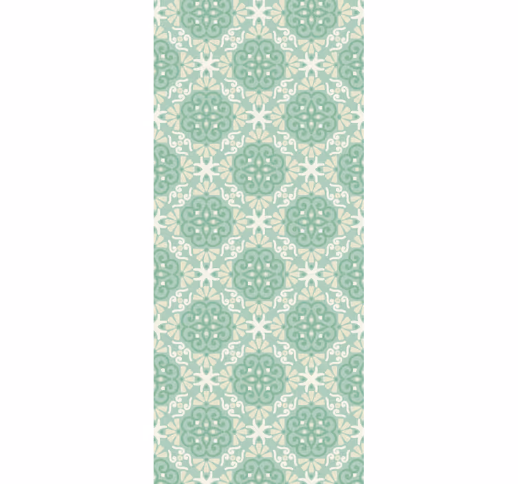 Papel tapiz para recámara patrón floral verde nórdico - TenVinilo