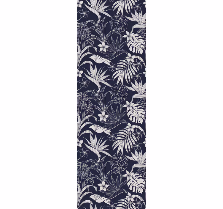 Papel tapiz para recámara patrón tropical gris hamptons - TenVinilo