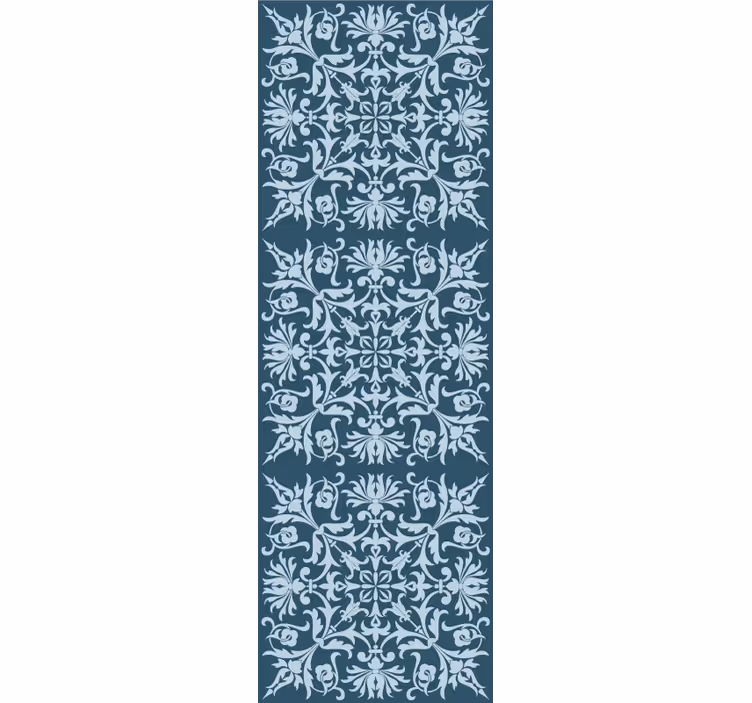 Papel tapiz para recámara patrón floral azul provincial - TenVinilo