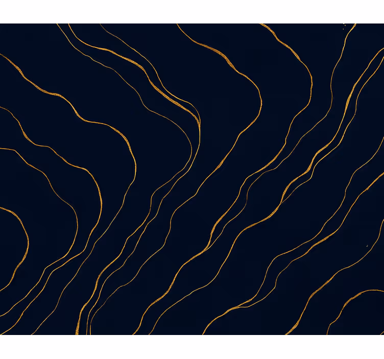 Papel tapiz para recámara mármol azul oscuro y dorado - TenVinilo