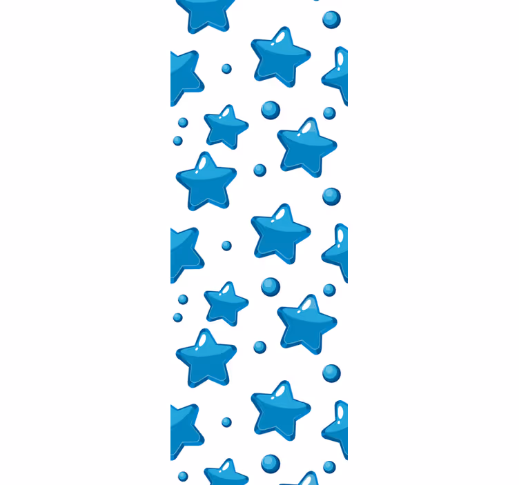 Papel tapiz para recámara globos estrella brillantes azules - TenVinilo