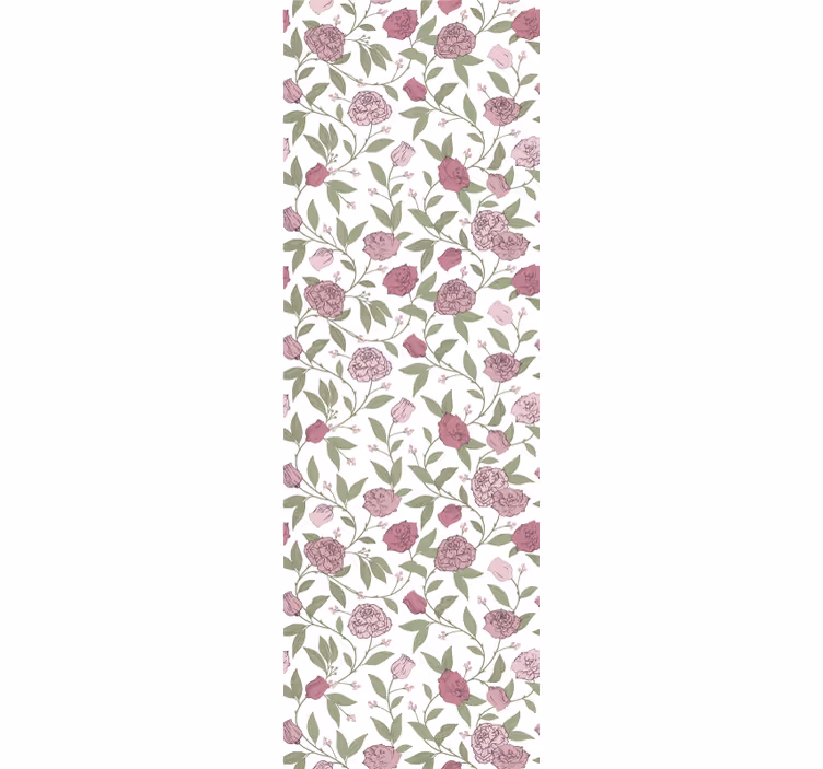 Papel tapiz para recámara rosas vintage rosa pálido - TenVinilo