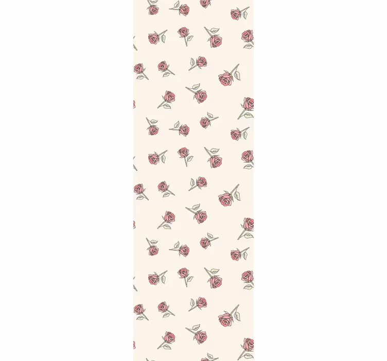 Papel tapiz para recámara patrón de rosas vintage románticas - TenVinilo