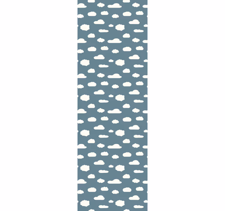 Papel tapiz para recámara diseño blanco sobre fondo azul - TenVinilo