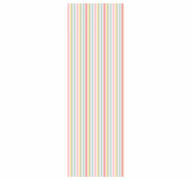 Papel tapiz para recámara diseño rayas multicolor pastel - TenVinilo