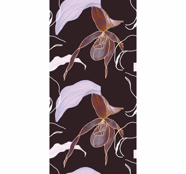 Papel tapiz para recámara orquídea púrpura africana - TenVinilo