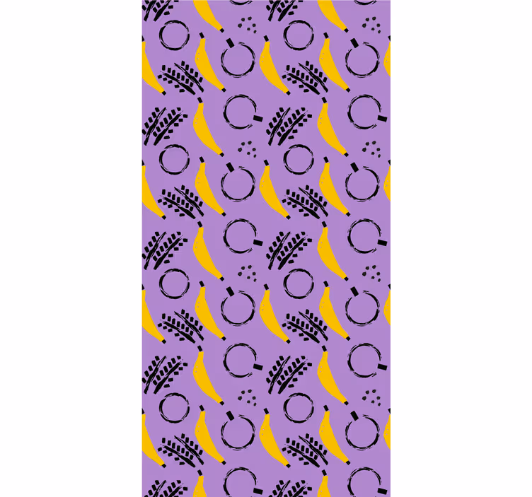 Papel tapiz para recámara diseño plátano púrpura africano - TenVinilo