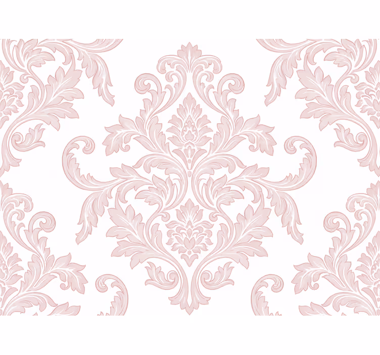 Papel tapiz barroco damasco blush paisley - TenVinilo