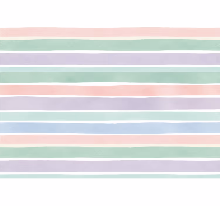 Papel tapiz infantil rayas suaves de colores - TenVinilo