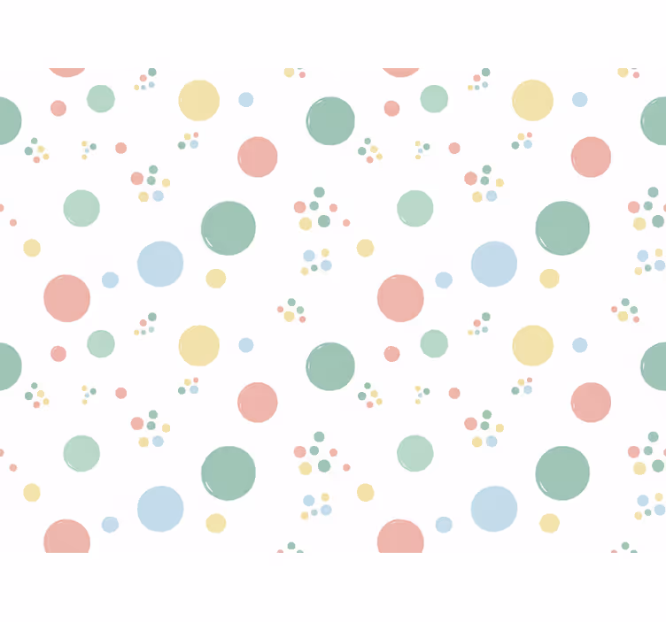 Papel tapiz círculos puntos dulces - TenVinilo