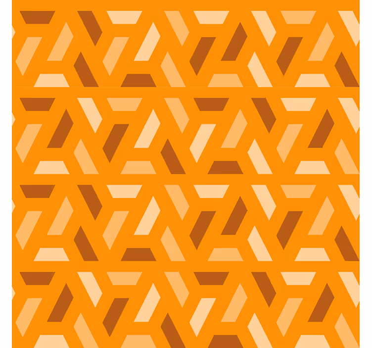 Papel tapiz naranja tonos naranjas geométricos - TenVinilo