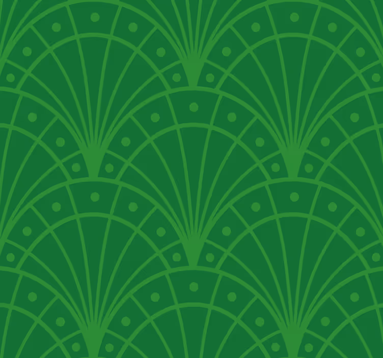 Papel tapiz verde estilo art déco - TenVinilo