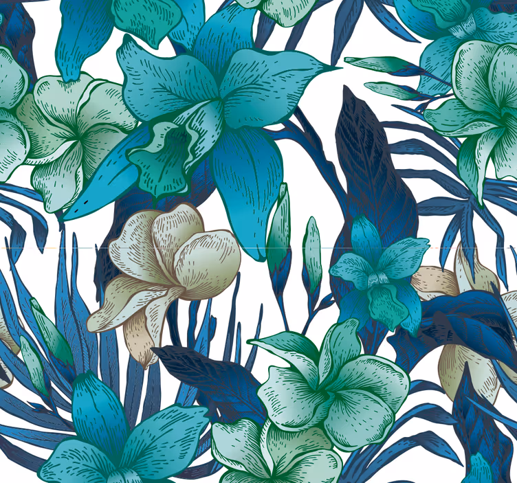 Papel pintado con hojas verdes - TenVinilo