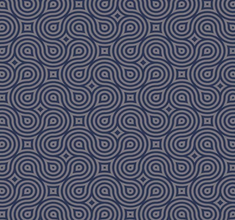Papel pintado moderno azul geométrico - TenVinilo