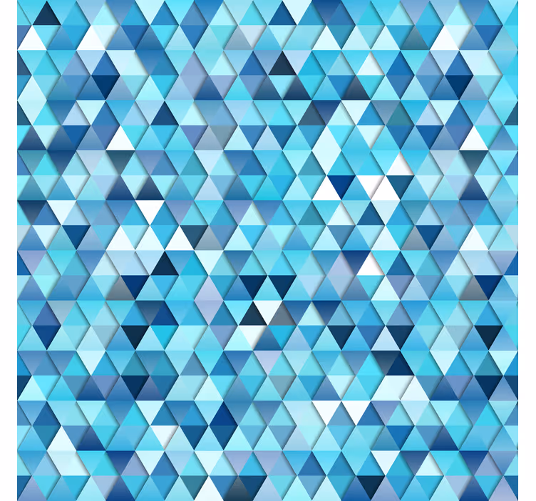 Papel pintado geométrico triángulo azul - TenVinilo