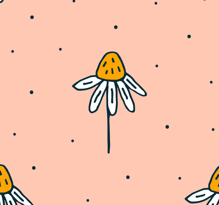 Papel pintado de flores con pétalos amarillos - TenVinilo