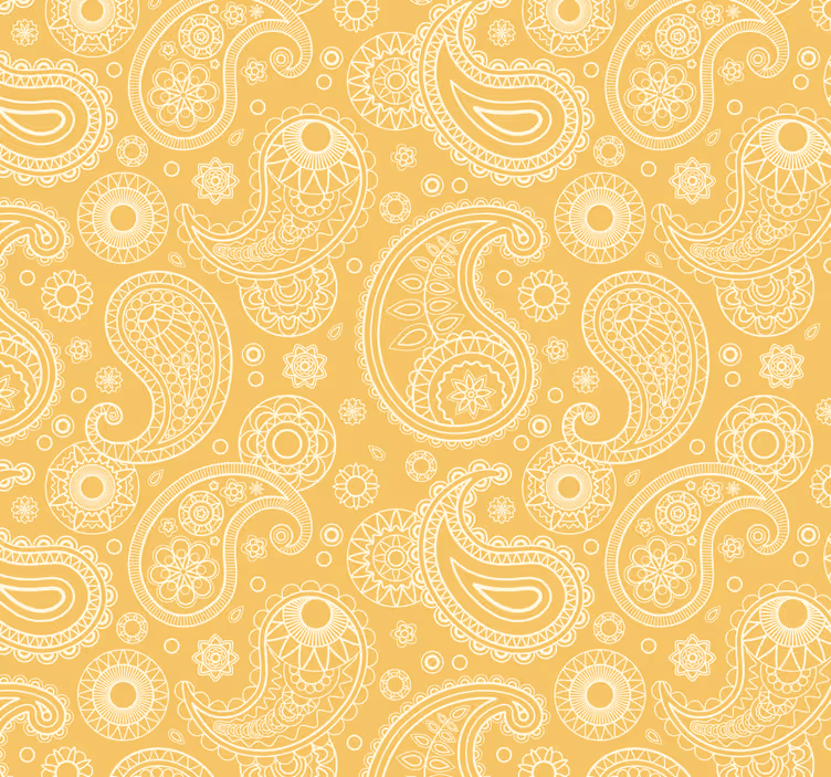 Papel pintado ornamental estilo paisley - TenVinilo