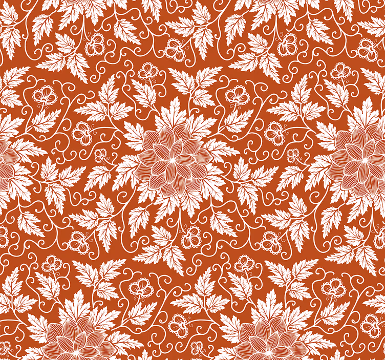 Papel pintado floral vintage de paisley - TenVinilo