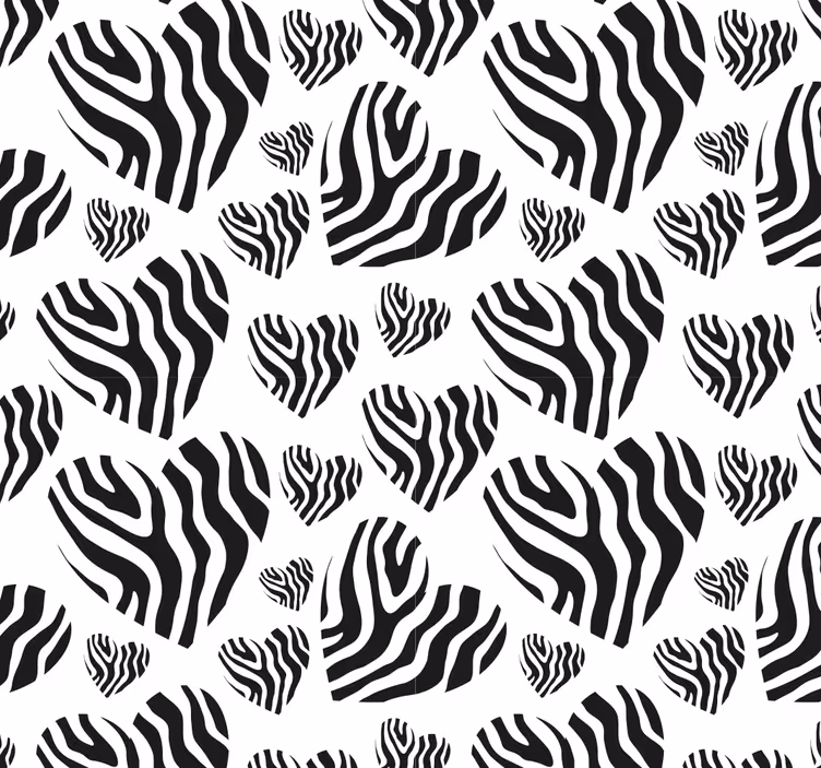 Papel de pared para salón patrón de cebra Simplicidad - TenVinilo