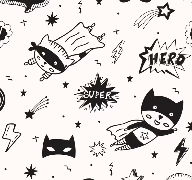 Papel pintado infantil onomatopeyas cómicas - TenVinilo