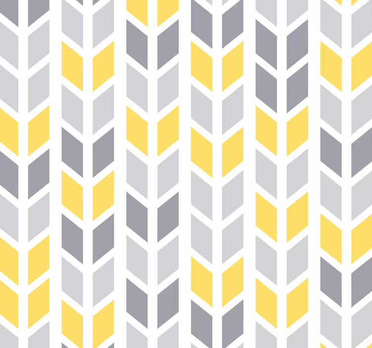 Papel pintado patrón triangulo gris y amarillo - TenVinilo