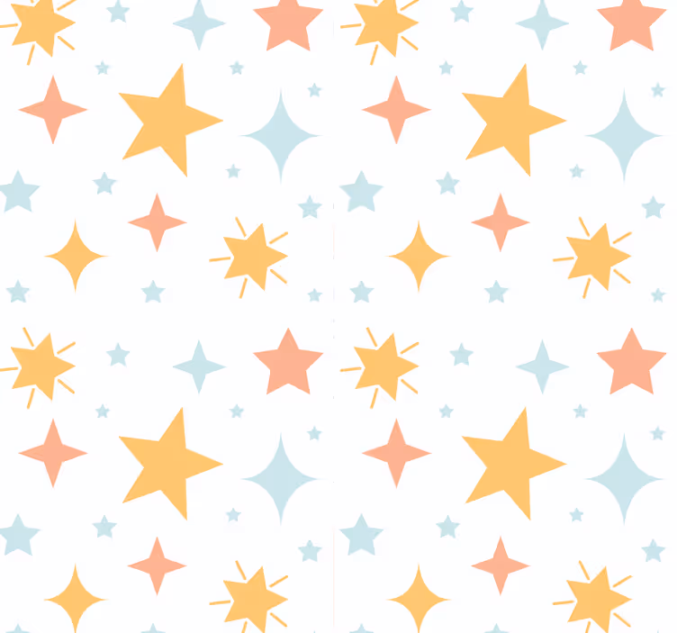 Papel pintado estrellas naranjas - TenVinilo