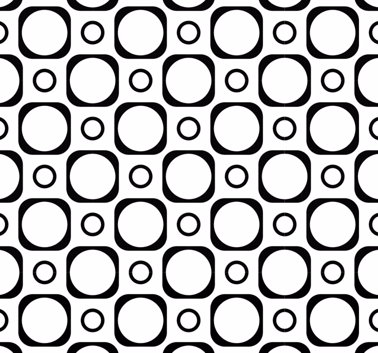 Papel pintado baño azulejos blancos y negros - TenVinilo