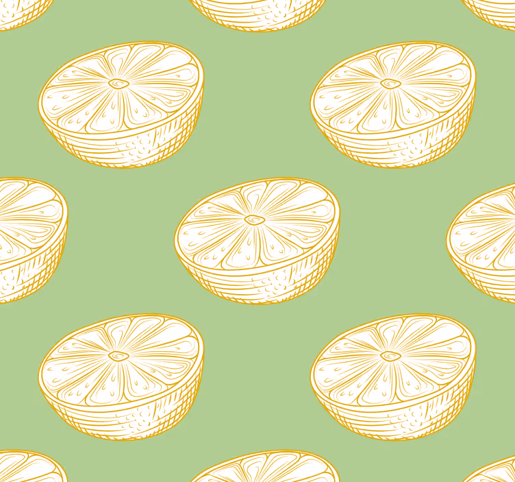 Papel pintado cocina limones amarillos - TenVinilo