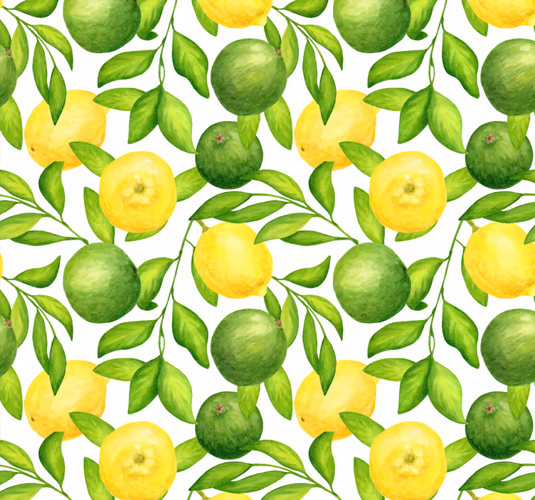 Papel pintado naturaleza Limones y limas - TenVinilo