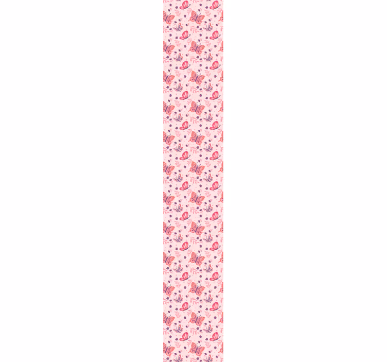 Papel pintado mariposas volando rosas - TenVinilo