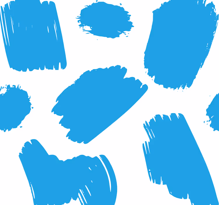 Papel pintado arte pinceladas azules - TenVinilo
