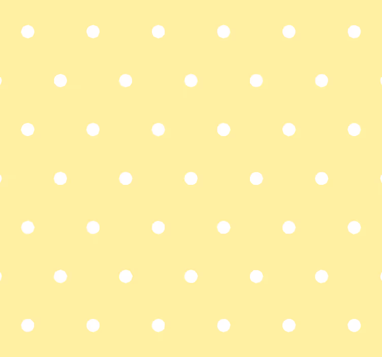 Papel pintado lunares Puntos regulares sobre fondo amarillo - TenVinilo