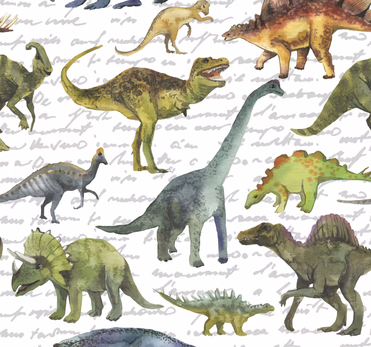 Papel pintado infantil dinosaurios realistas - TenVinilo
