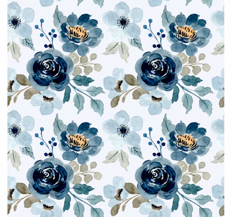 Papel tapiz flores motivo de ramo floral - TenVinilo