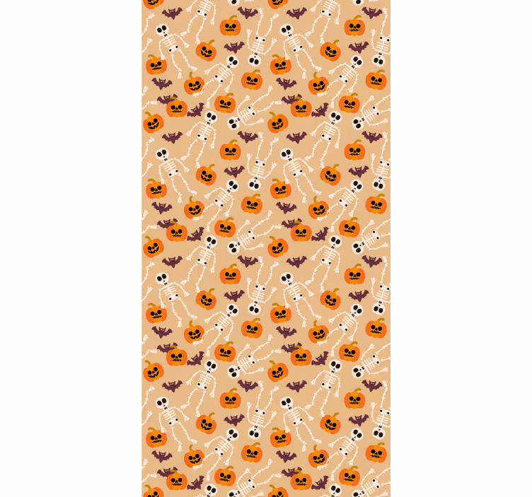 Papel tapiz Halloween patrón espeluznante de halloween - TenVinilo