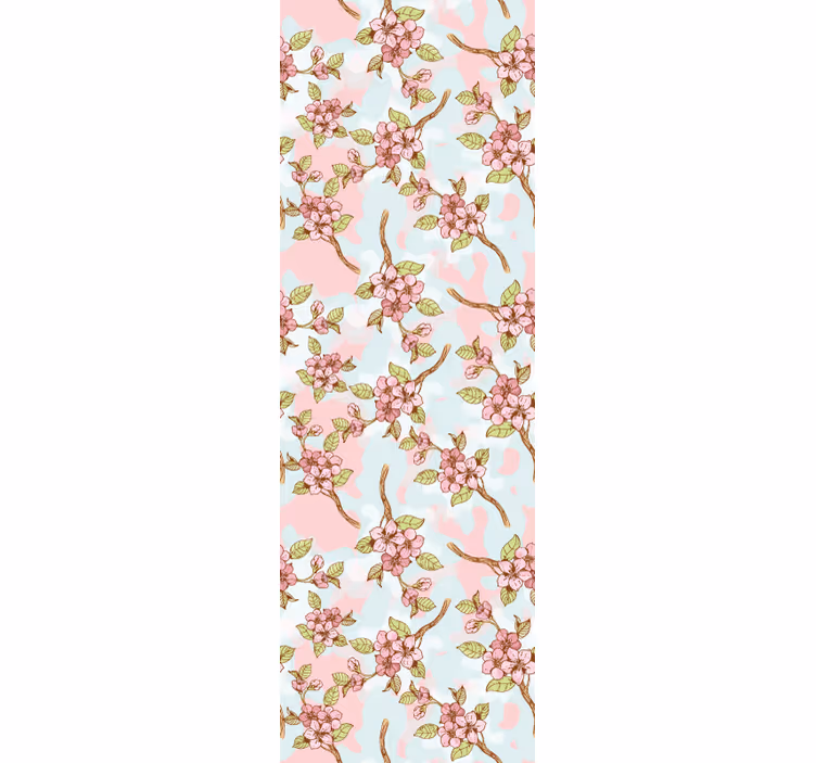 papel pintado troncos Bosque rosa - TenVinilo