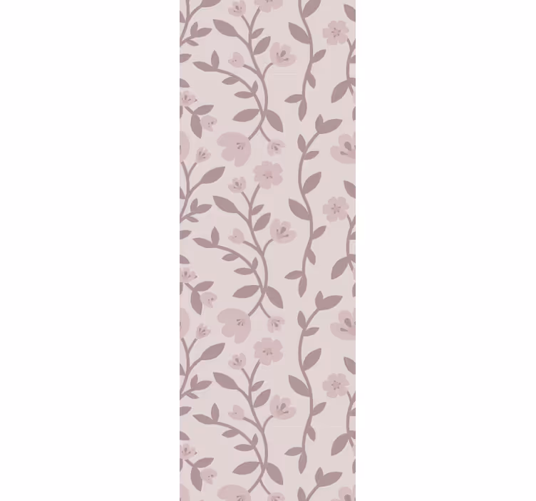Papel tapiz flores elegantes siluetas florales - TenVinilo