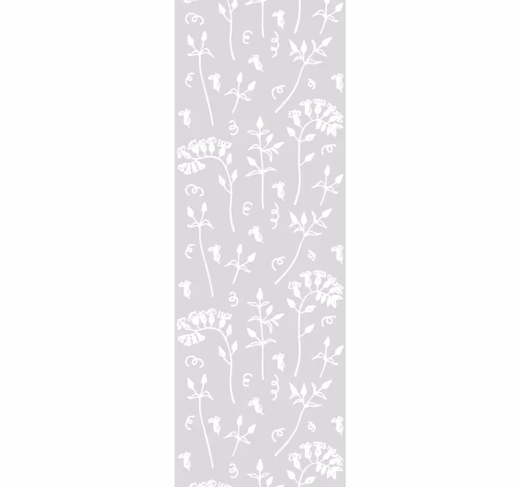 Papel pintado flores Flores dibujadas - TenVinilo