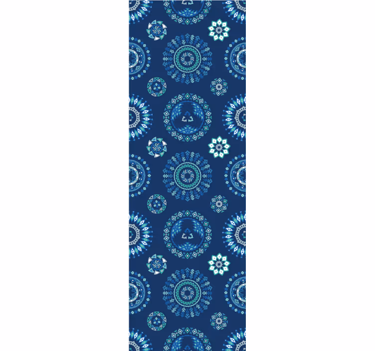 Papel tapiz para sala esencia de azulejo mandala - TenVinilo