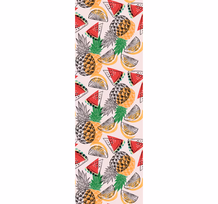 Papel tapiz naturaleza patrón de frutas tropicales - TenVinilo
